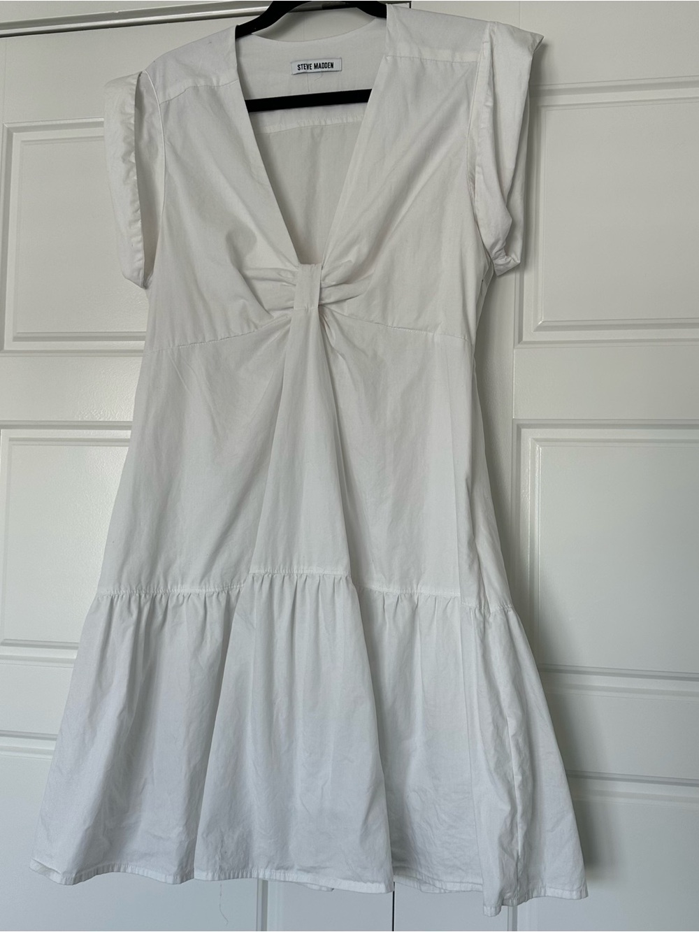 Steve Madden Sleeveless V-Neck Elastic Waist Mini Dress - Picture 2 of 10